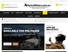 Tablet Screenshot of kestrelmeters.com.au