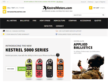 Tablet Screenshot of kestrelmeters.com